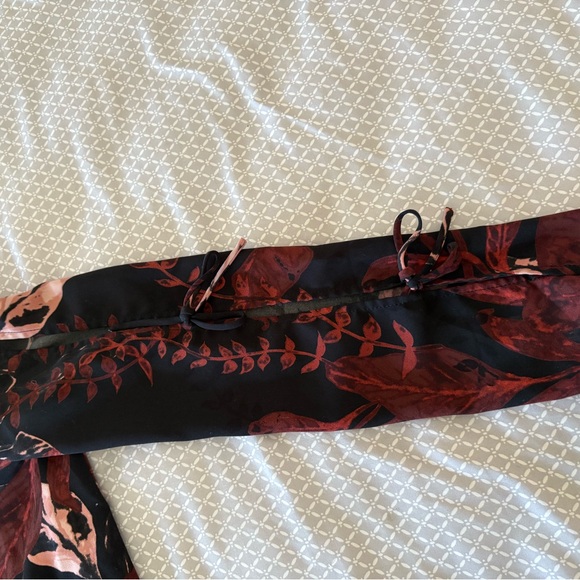 XXS Wilfred Pozzi Tie Sleeve Blouse Fall Floral Print - Picture 10 of 12